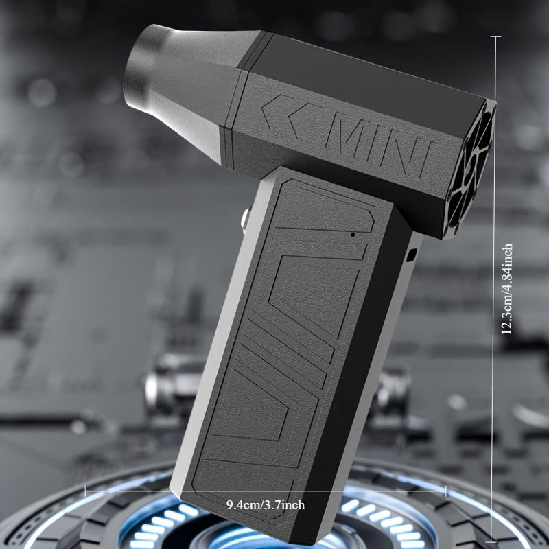 Limpiador de aire comprimido portátil, 90000RPM, 3 modos de soplador ajustables, carga USB, batería recargable de litio de 4000mAh, tensión de funcionamiento de 24V, material ABS, kit de accesorios incluido