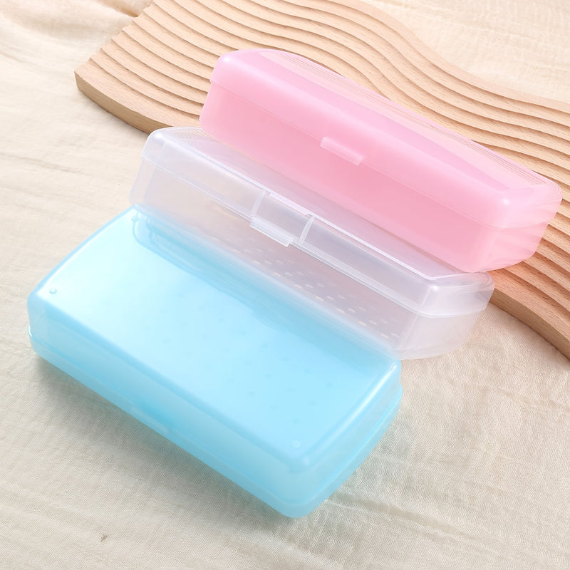 Caja de esterilización rápida de 5 minutos para técnicos de uñas - Organizador de herramientas de manicura de plástico de doble capa portátil con solución de limpieza, sin olores para uso en salones y hogares, esenciales para técnicos de uñas, diseño ele