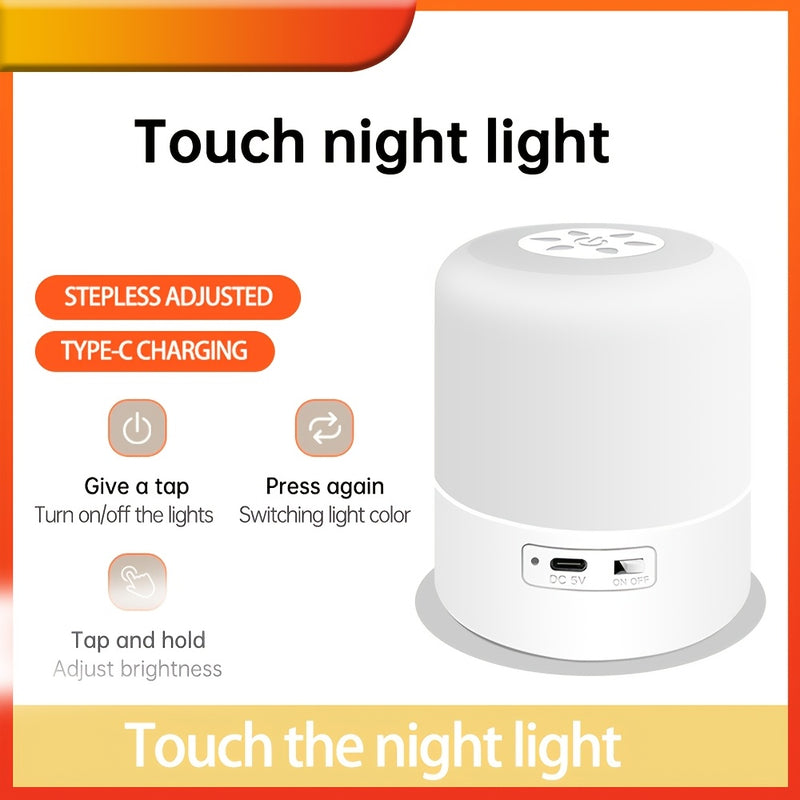 Linterna nocturna táctil, lámpara de noche, iluminación de mesa