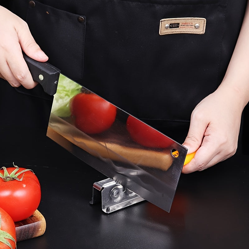 Afilador de Cuchillos de Acero Inoxidable Portátil, Piedra de Afilar de Mano para Cocina, Afilador de Cuchillos Multiusos