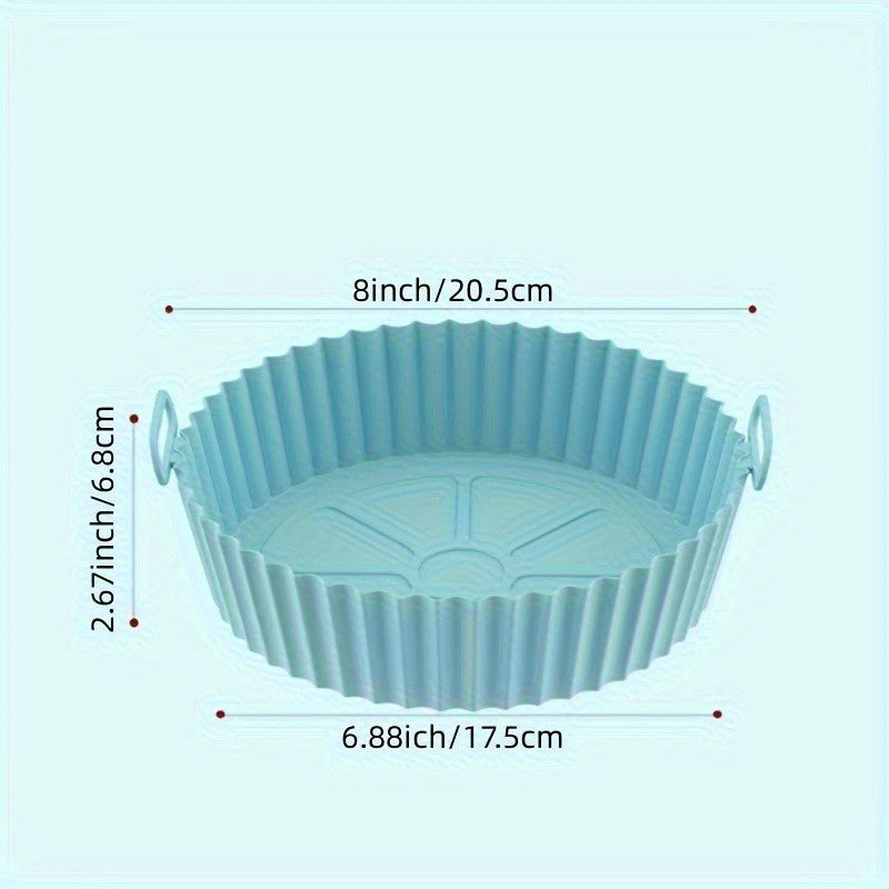 1 pieza de funda de silicona reutilizable para freidor de aire - Antiadherente, apta para alimentos, accesorio versátil para cocinar, compatible con la mayoría de los freidores de aire, ideal para no necesitar energía, accesorios para freidor de aire, fu