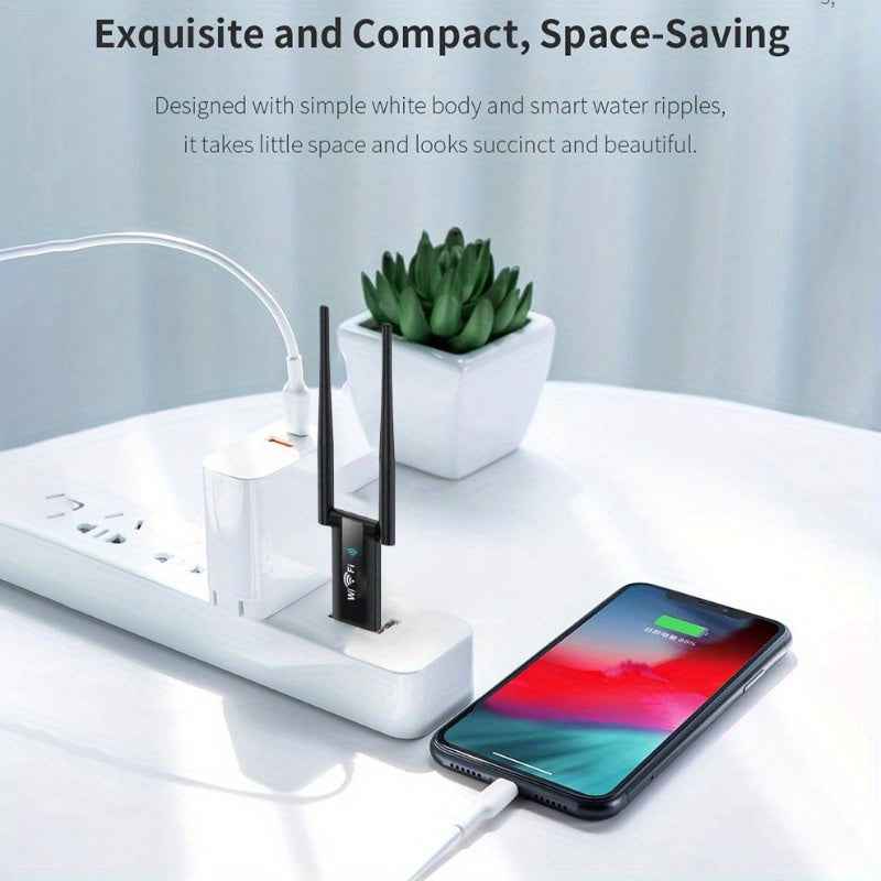 Amplificador de señal Wi-Fi USB OURLIFE 300Mbps, 2,4 GHz, ampliación de señal, cobertura amplia para hogar y oficina, configuración fácil de un solo clic, seguridad WPA3, transferencia USB 3,0, solución de red para el hogar | Dispositivo de amplificación