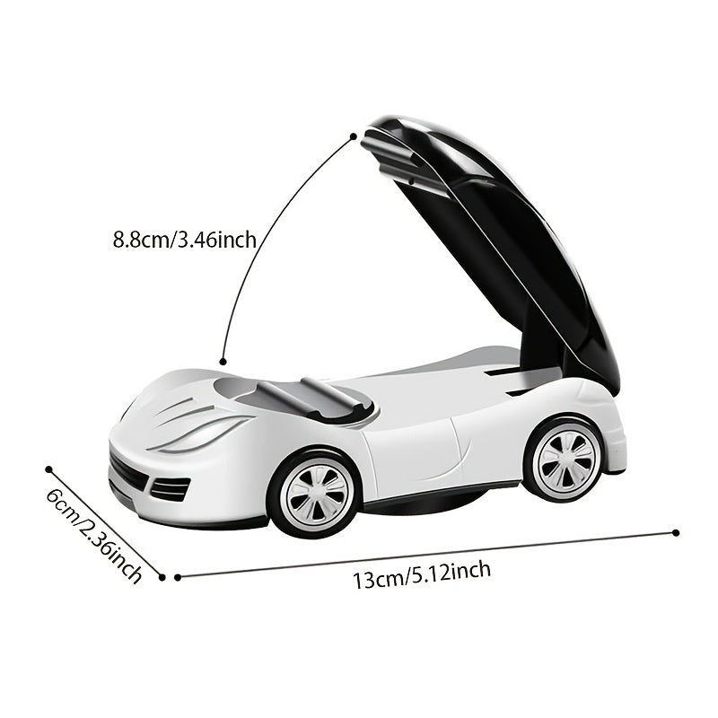 Soporte para Teléfono para Salpicadero de Coche Rotativo 360° y Plegable - Diseño Elegante en Blanco, Material ABS Duradero, Operación Fácil Sin Tacto para Conducción Segura y Navegación, Soporte para Teléfono para Coche