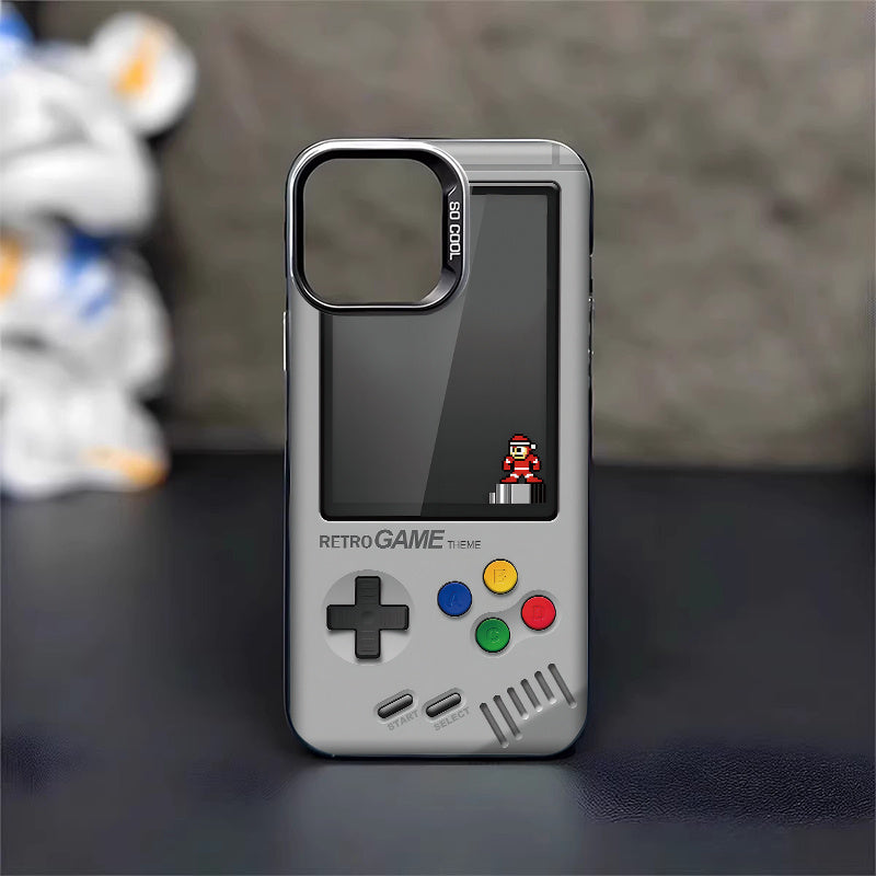 Funda para iPhone 16 Pro Max, 16 Pro, 11 Pro Max, 16, 15, 14 Plus, 13, 12, XS Max, 15 Pro, XR, 15 Pro Max, 14, 13 Pro, 12 Pro Max, con diseño de consola de juegos, minimalista, elegante y resistente a golpes