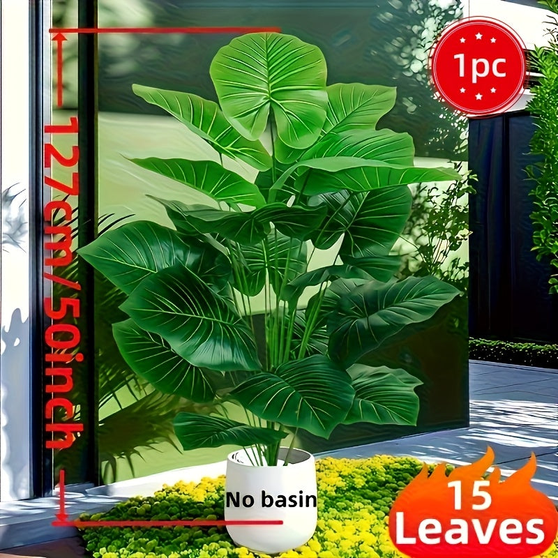 Planta Artificial Grande de 50 Pulgadas/50.0 Pulgadas, Árbol Tropical Perfecto para Decoración Interior y Exterior, Oficina, Jardín de Bodas, Regalo para Casa Nueva, Uso Todo el Año Sin Mantenimiento - Ideal para Fiestas y Celebraciones (Maceta No Inclui