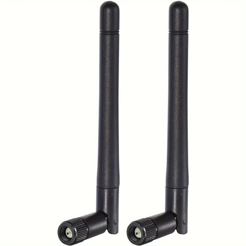 2 piezas de antenas MIMO de doble banda de 3dBi, conector macho SMA con pin, chapado en oro, para enrutador, tarjeta de red, adaptador USB, cámara IP de seguridad, videovigilancia y monitor