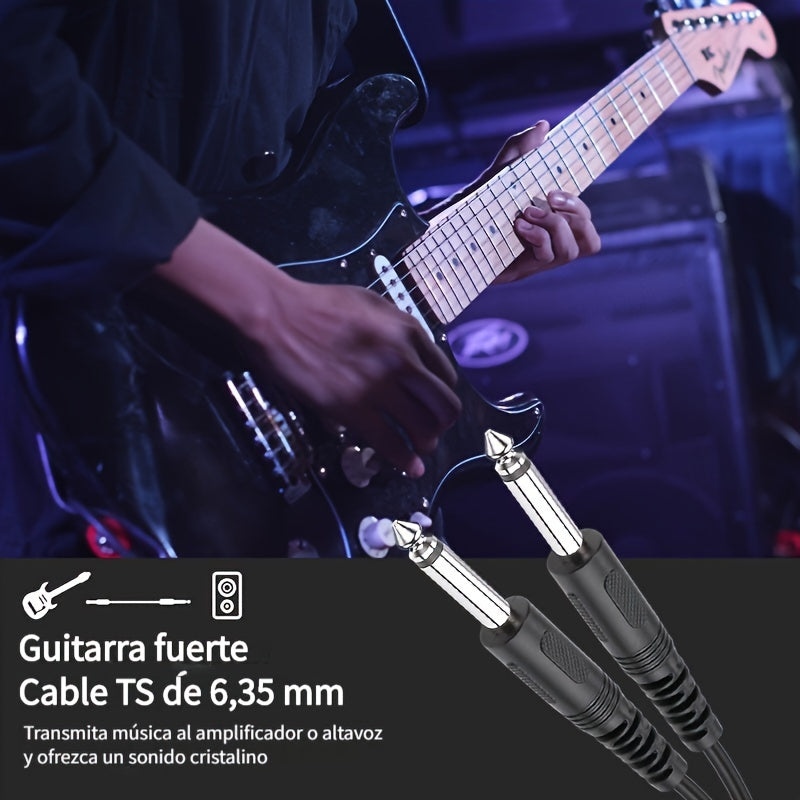 Cable de audio I-zclive de 6.5 mm, cable de audio macho a macho de 6.35 mm, cable de audio de 6.5 mm de cobre libre de oxígeno, cable de audio de reducción de ruido de 6.35 mm, conector de metal aplicable para computadora, DVD, bajo, teclado. Eid Al-Adha
