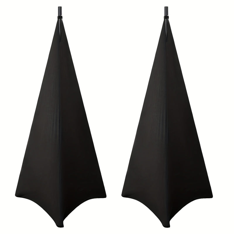 Conjunto de 2 fundas para altavoces con bolsa de almacenamiento, funda para altavoz de DJ, falda para trípode, 360° multifunción para escenario, actuación, bodas, fiestas y eventos de banquete.
