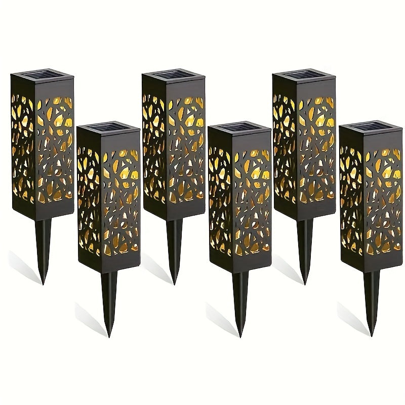 6 piezas de luces solares para exteriores, luz solar decorativa para caminos, luz para césped de jardín, iluminación solar LED para jardines.