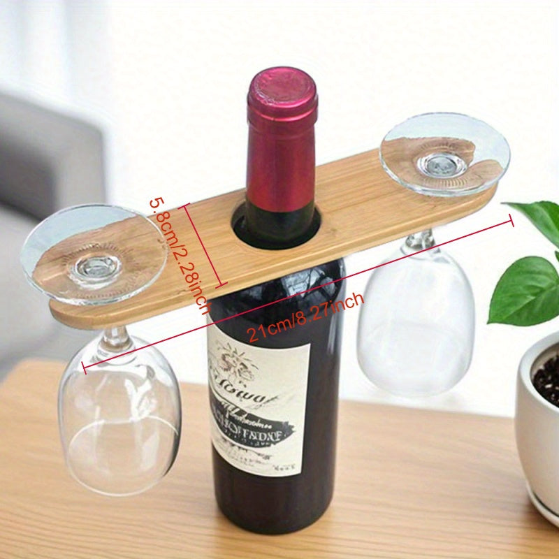 1pc Soporte para Vinos, Portavasos de Vidrio Creativo con Almacenamiento Elevado, Organizador para Cocina y Barra, Accesorio para Sala, Restaurante o Hogar