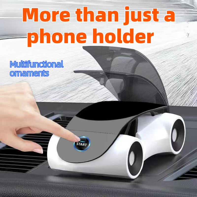 Soporte para teléfono móvil de modelo de coche deportivo giratorio, a prueba de agua y sol, compatible con todos los teléfonos inteligentes.