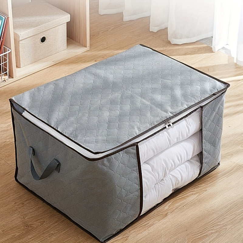 Bolsa de Almacenamiento Extra Grande Plegable para Mantas, Ropa de Cama y Edredones - Organizador Versátil con Cierre de Cremallera, Ideal para la Organización del Hogar, Almacenamiento Debajo de la Cama