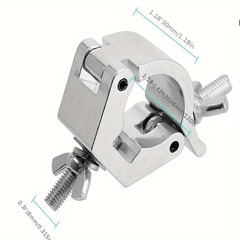 Abrazadera de Acoplamiento Giratoria para Truss de Iluminación DJ para Tubo Doble de 30mm-35mm, Abrazadera de Tubo de Doble Cabeza de Liberación Rápida con Anillos de Compensación, Aluminio - Ideal para Equipos de Iluminación y Escenario