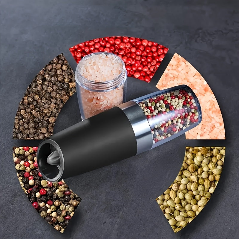 1pc Molinillo de Pimienta Automático, Molinillo de Sal Ajustable, Molino de Especias para el Hogar, Molinillo Eléctrico de Comino para Cocina, Utensilios de Cocina