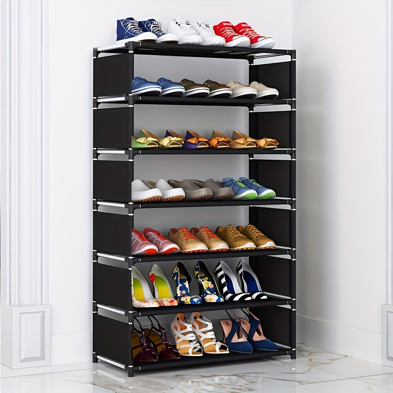 Organizador de zapatos de 5/7 niveles ahorrador de espacio - solución perfecta para diez ocasiones, fácil de montar, apilable y expandible para salas, dormitorios y alquileres