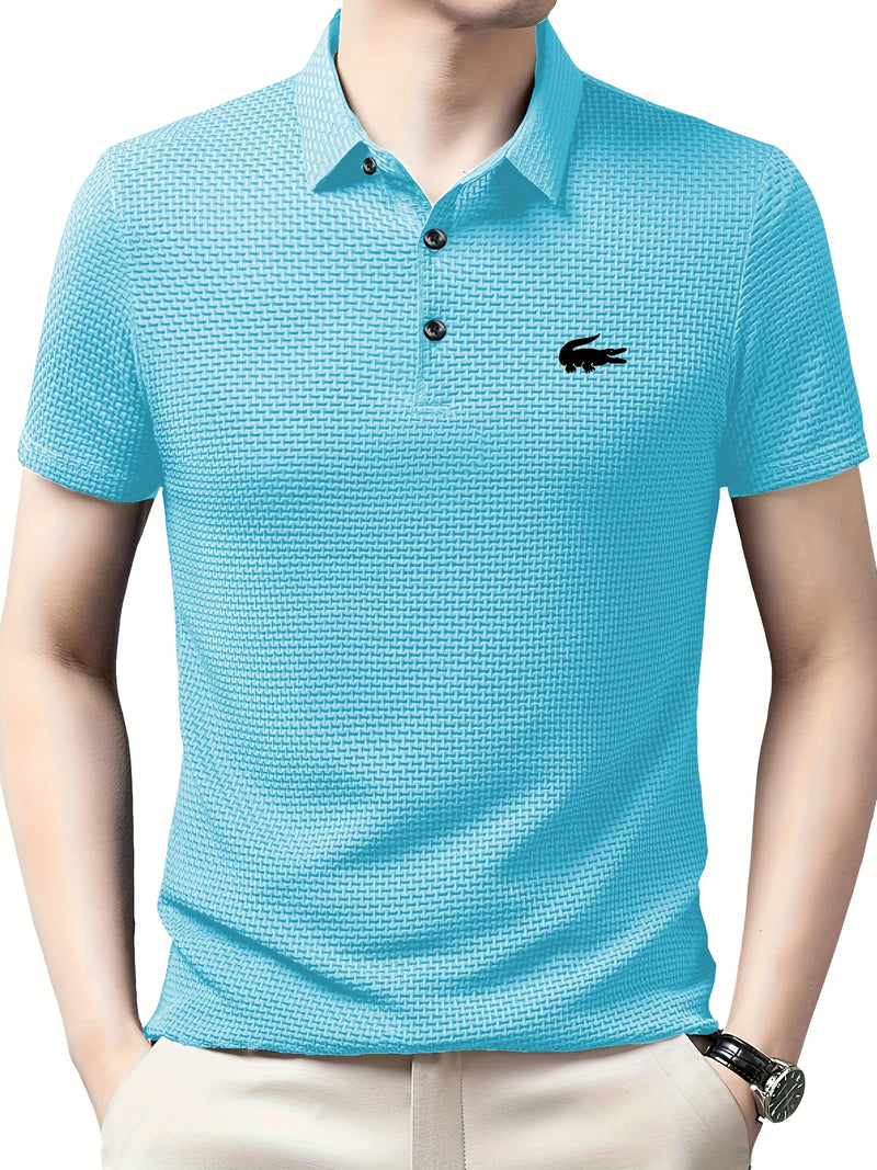 Camiseta Cómoda para Hombres de Medio Oriente con Estampado de Cocodrilo, Camisa Casual Transpirable para Negocios y Ocio