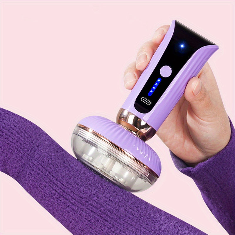 Eliminador de Pelusa y Afeitadora de Tela con Carga USB, Desenredante para Suéteres que Elimina el Vello de Ropa, Muebles, Suéteres, Sofás y Mantas