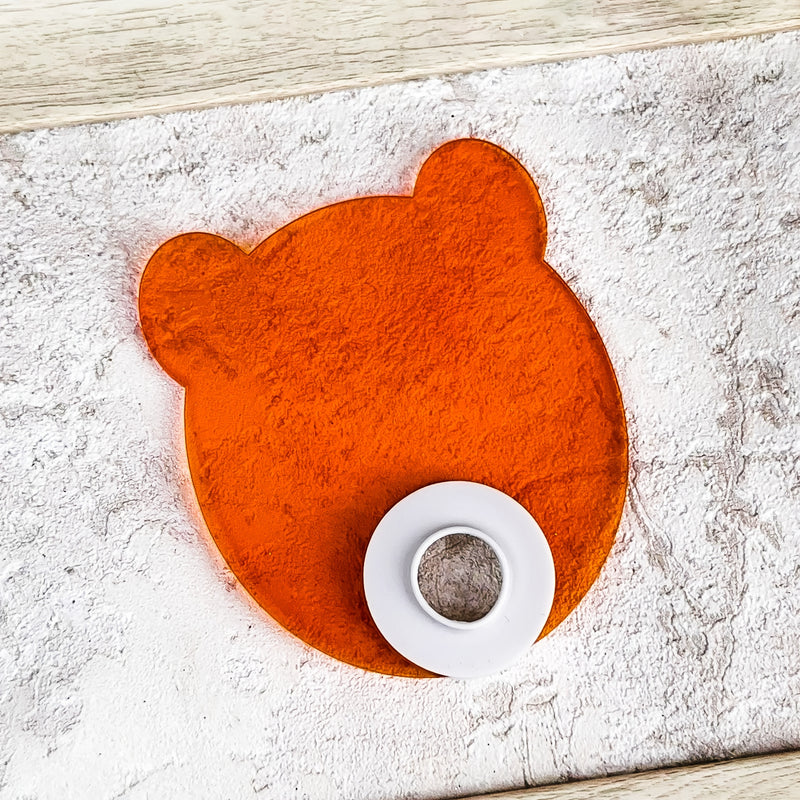 1 pieza de escudo de cuidado de los ojos en forma de corazón de oso de acrílico - Adecuado para el cuidado de las uñas en casa y en el salón, protección contra la luz azul, sin olor, fácil de usar, herramienta de protección contra la luz para secar el ge