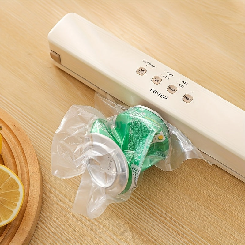 Selladora al Vacío Automática de Carga USB para Conservar la Frescura de Alimentos Pequeños, Adecuada para Envasar Pescado, Verduras y Frutas | Electrodoméstico Moderno con Estructura de Plástico Duradero