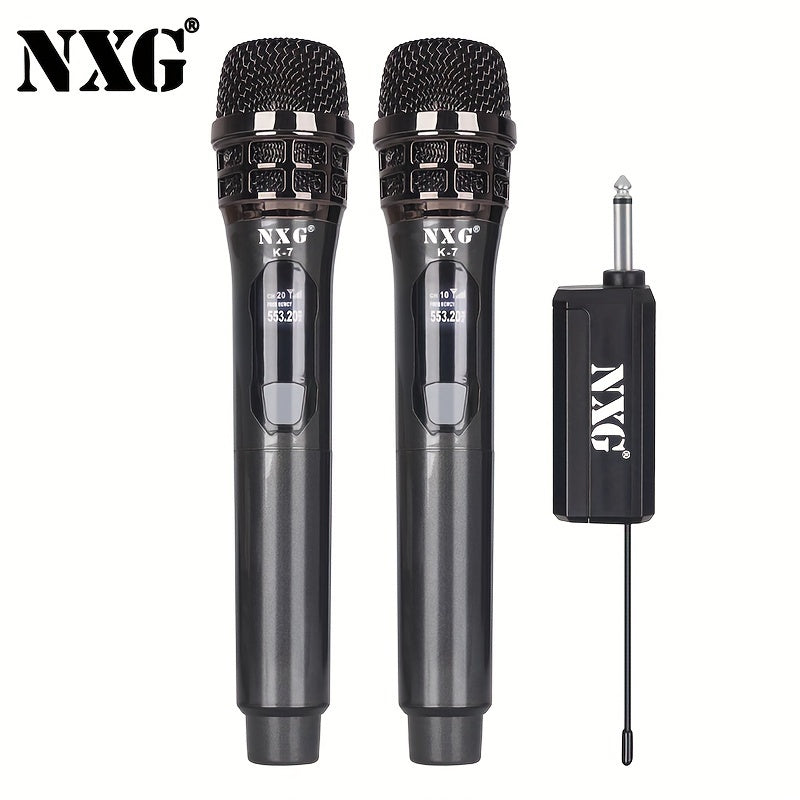 Sistema de micrófono inalámbrico profesional NXG, anti-retroalimentación, cancelación de ruido, para escenario, KTV en casa, presentaciones, conferencias, actuaciones – Tipo-C USB, doble alimentación por batería/USB, ≤36V, batería de litio recargable 186
