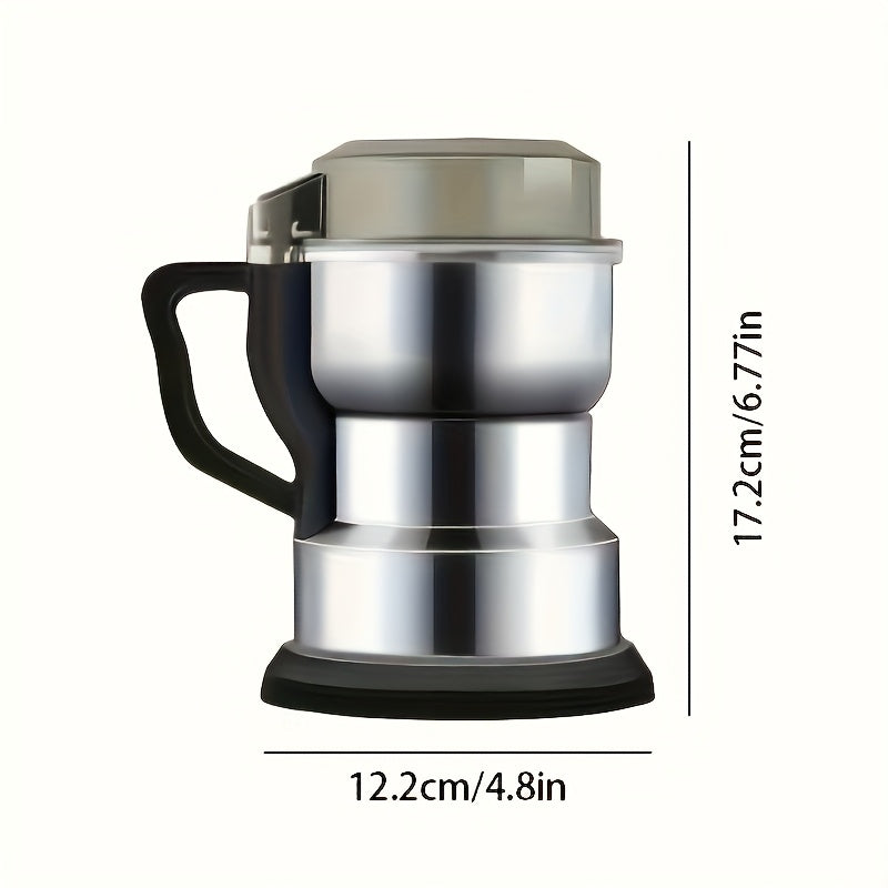 Molinillo Eléctrico para Café y Granos de 1 Pieza con 8 Cuchillas, Inicio con Un Botón, Protección Abierta de la Cubierta, Molienda Fina en Polvo para Especias, Granos y Hierbas (Diseño Vertical de 80g, 12500 RPM, Enchufe Estadounidense), Preparación de