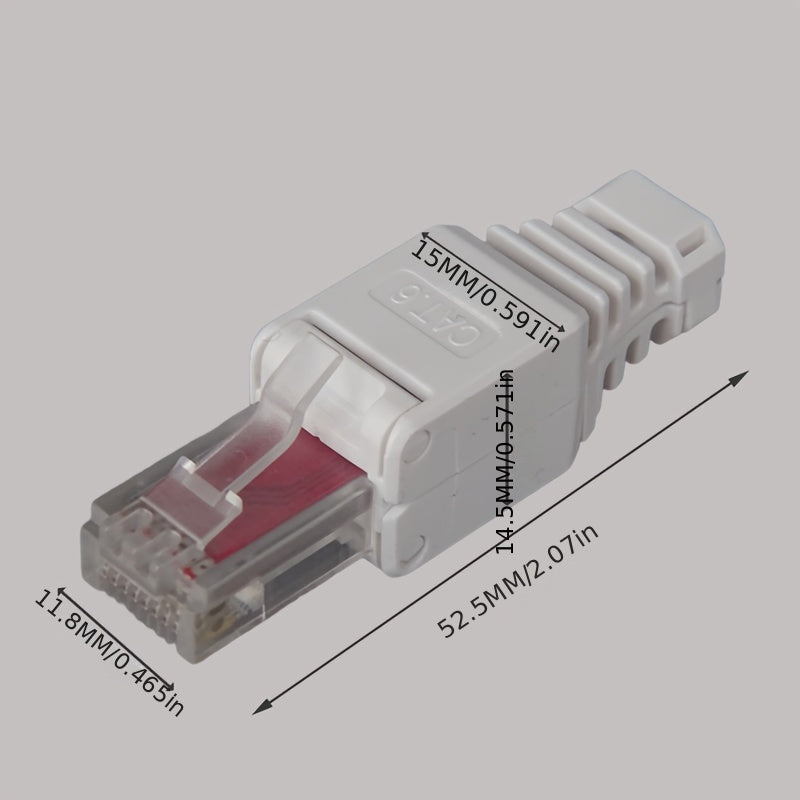 Adaptador de Ethernet CAT.6 RJ45 con enchufe de tecla - Instalación sin herramientas, conectividad inalámbrica, enchufa y juega, compatible con Alexa, ideal para uso en hogar y oficina, adaptador de Ethernet para oficina | Conector RJ45 | Diseño transpar