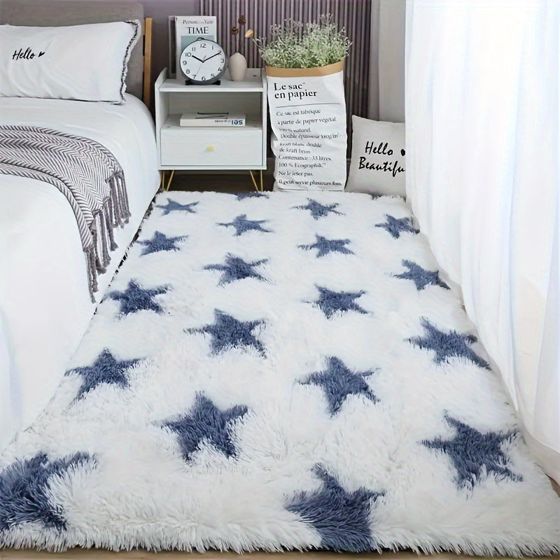 1 alfombra rectangular antideslizante de pelo alto, teñida en gris claro, ultra suave, hipoalergénica, fácil de limpiar, lavable a máquina, duradera, para guardería, sala, dormitorio y múltiples usos, alfombra de guardería | Alfombra de textura peluda |