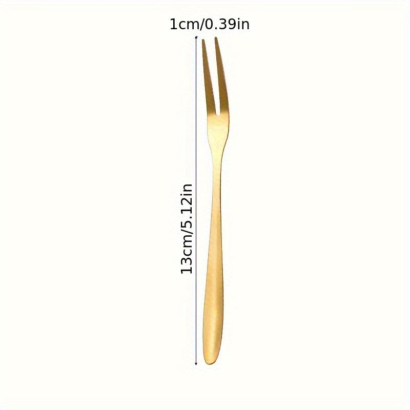 Juego de 6 piezas de tenedores de postre de acero inoxidable, diseño elegante tallado, perfecto para aperitivos, queso, frutas, ensaladas, postres, duraderos, utensilios de cocina de grado restaurante