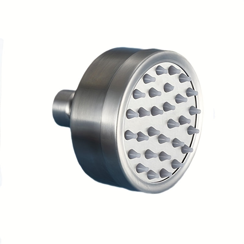Cabezal de ducha de acero inoxidable 304 con acabado cepillado, ahorrador de agua con efecto lluvia, pequeño chorro superior, desmontable y lavable, estilo clásico para baño moderno, cabezal de ducha ahorrador de agua | Cabezal de ducha moderno | Cabezal