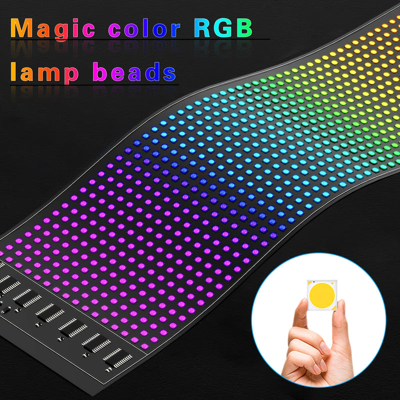 Panel LED de matriz de píxeles, letrero LED con desplazamiento, control por APP, USB 5V, flexible, direccionable RGB, patrones, texto animado, para tiendas, bares, publicidad y fiestas, 1 unidad