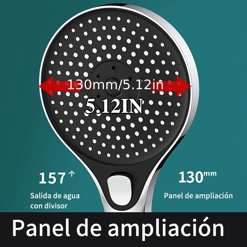 Cabezal de ducha de alta presión con panel grande electroplateado, cabezal de ducha presurizado, cabezal de ducha súper potente, cabezal de ducha tipo lluvia para baño