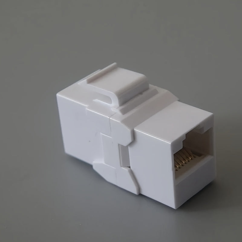 10 Piezas de Paneles Ethernet RJ45 CAT6A - Conectores Keystone Blindados UTP con Contactos Dorados, Cableado Recto y Cruzado, Fácil Instalación para Redes Domésticas/Oficina/Gaming