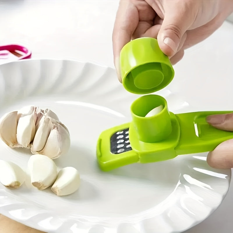 1pc Mini Molinillo de Ajo Creativo Prensa de Ajo Cocina Masa de Ajo Manual Masa de Ajo Gadgets de Cocina Verdes Herramientas para Picnic y Barbacoa al Aire Libre