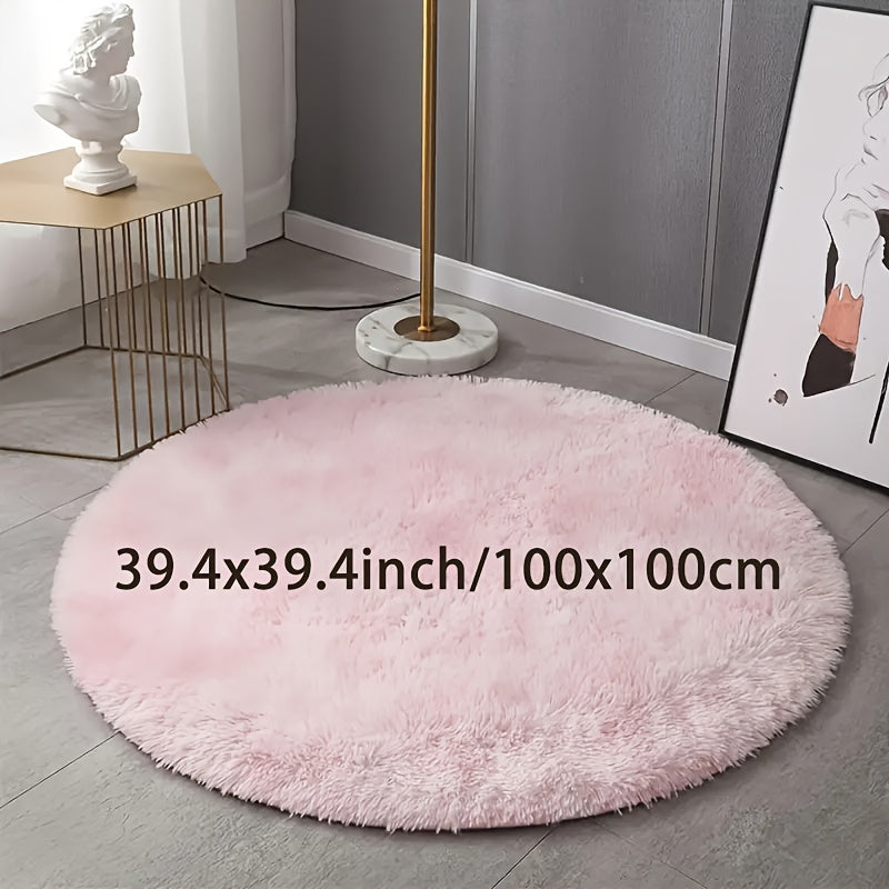 1 alfombra mullida rosa de la serie PV, alfombra esponjosa para sala, alfombra suave y cómoda para habitación, fácil de organizar en balcón, decoración para sala de estar, decoración para el hogar