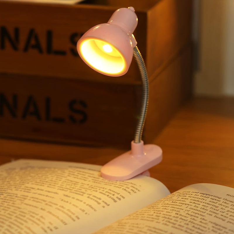 1/2/4 piezas de luz portátil para ojos, luz de lectura nocturna LED cálida, luz de lectura con brazo ajustable con batería, lámpara de libro mini, luz para leer