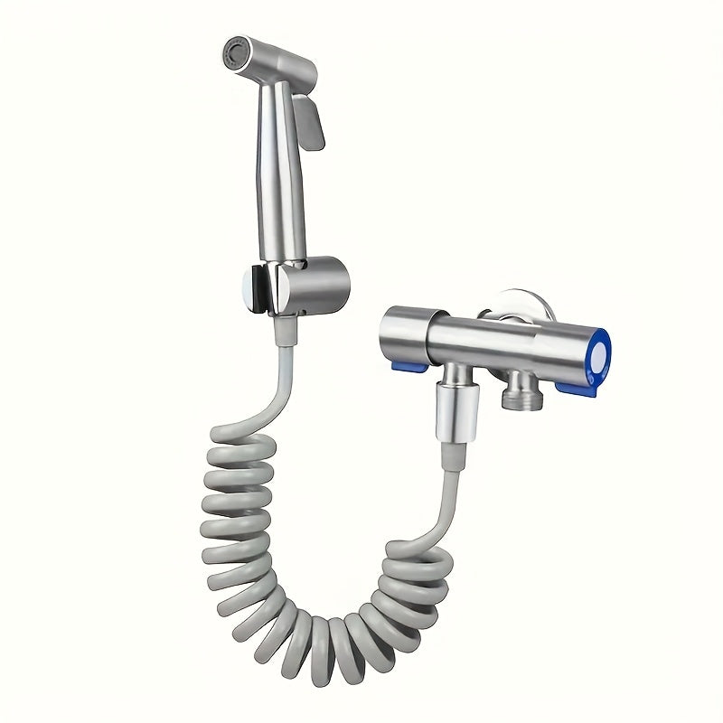 Kit de Ducha Manual de Acero Inoxidable con Manguera de 4.8 Pulgadas y Soporte de Pared - Boquilla Autolimpiable, Impermeable y Resistente, Ideal para Baño, Aseo de Mascotas, Diseño Moderno | Estructura Duradera, Accesorio para Ducha