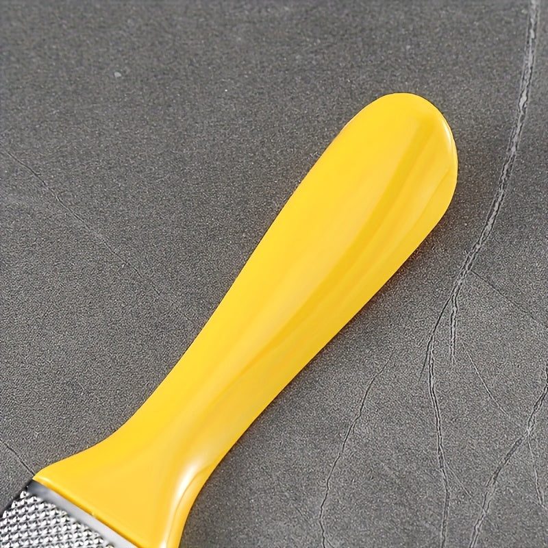 Kit completo de cuidado de pies: Kit de pedicura de plástico amarillo con eliminador, lima y raspador - Sin olor, sin batería para un bronceado suave y claro beige.