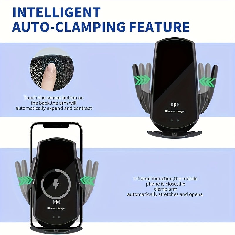 cargador sin varillas para coche de 15W con soporte para ventilación, giratorio vertical y horizontal a 360°, soporte estable para teléfono, incluye 2 cabezales magnéticos, compatible con todos los modelos móviles como Apple, Xiaomi, etc