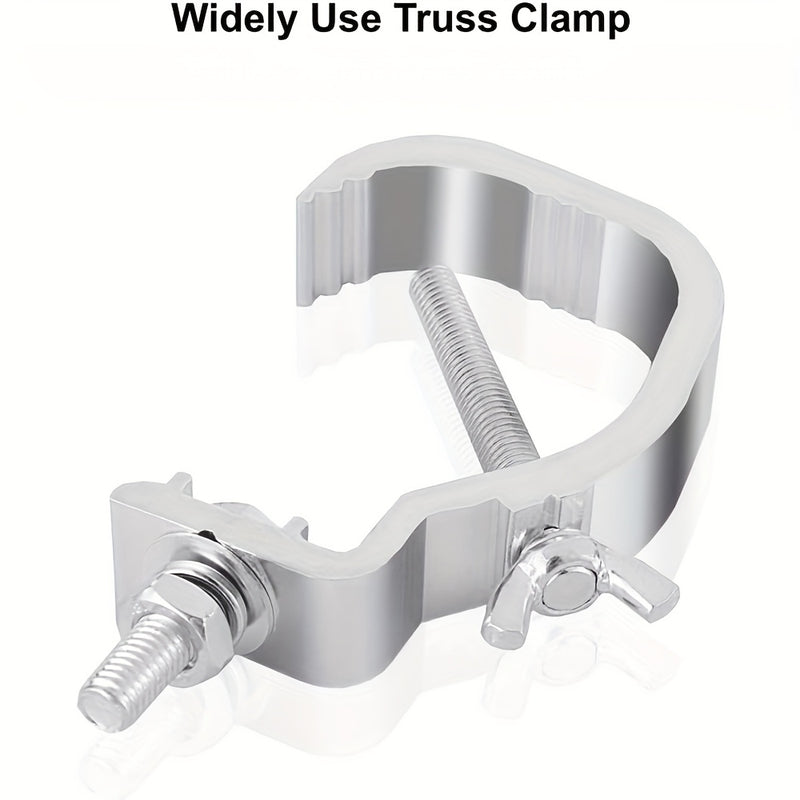 10-Unidad de Sujeción de C de Plata Gris para Iluminación de Escenario, 1.18-2 Pulgadas, Ajuste de Tubo de 30-50mm OD, Capacidad de Carga de 24,95KG, Sin Cargar, No Requiere Batería, Sujeción de Truss Versátil para Luces de Punto DJ y Luces de Cabeza Móv