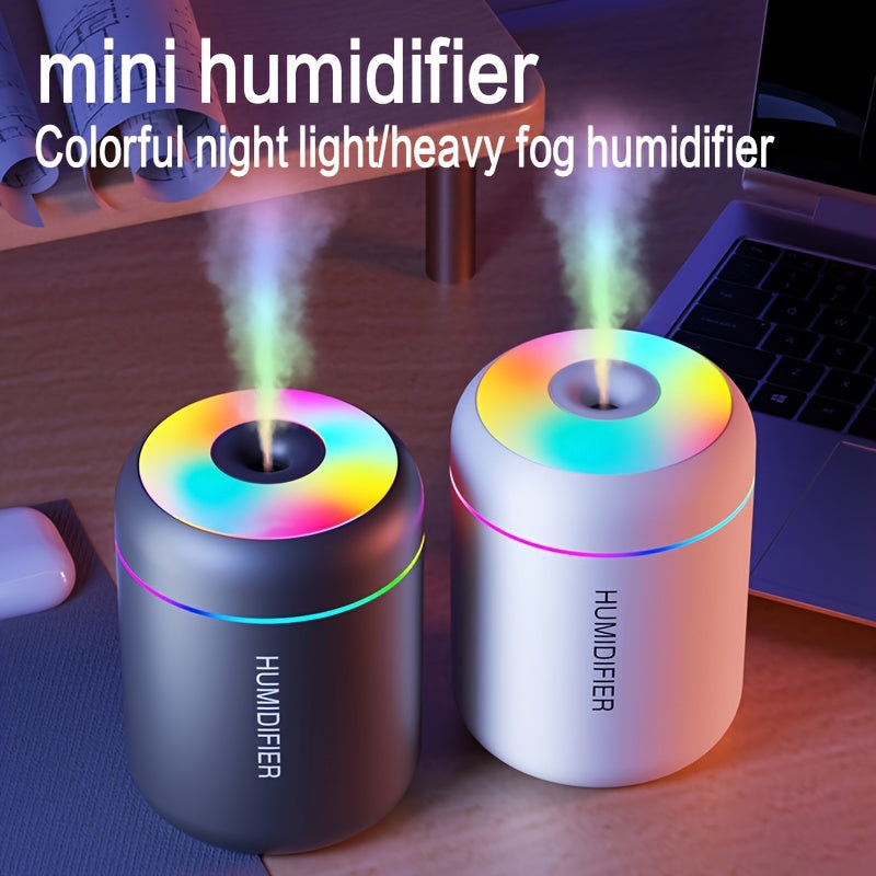 1 humidificador silencioso para la noche, humidificador ultrasónico portátil con tanque de agua de 180 ml, alimentado por USB, ideal para viajes, hogar, dormitorio, oficina, residencias estudiantiles y auto, diseño moderno