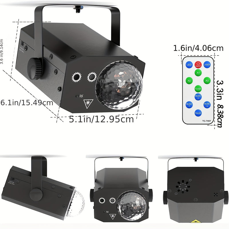 1pc Bola Mágica de Metal con Carcasa de Hierro, Luces Disco con Control Remoto DJ, para Clubes, Navidad, KTV y Decoración de Fiestas en Casa