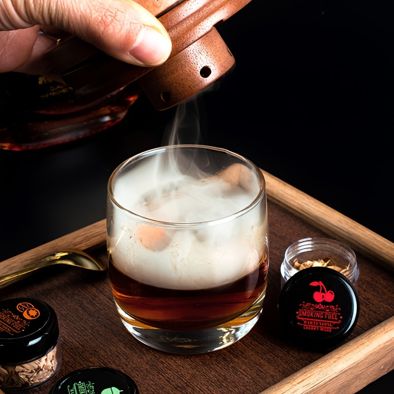 1 Juego de Kit Ahumador Roostertail - 5 Sabores para Whisky, Vino y Carne con Chips de Madera, Regalo Perfecto para Amantes del Whisky