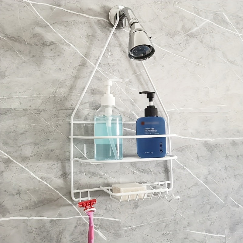 1pc Caddy De Ducha Para Cabezal De Ducha, Mantenga El Baño Limpio Y Refrescante, Instalación De Suspensión, Accesorios De Baño, Almacenamiento Y Organizador De Baño