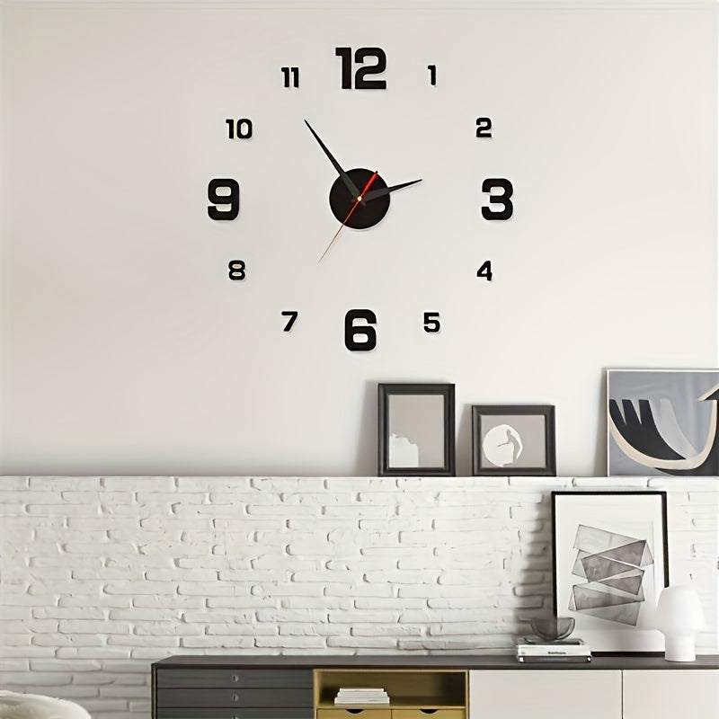 Reloj de pared digital 3D moderno NONZHU, pantalla grande luminosa, funcionamiento silencioso, ideal para sala y dormitorio (el estilo luminoso solo emite luz en ambientes oscuros), perfecto para Navidad