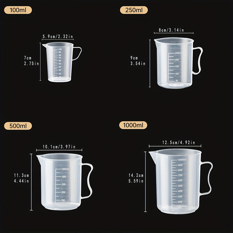 1 Pieza, Tazas Medidoras De Plástico Para Líquidos, Tazas Medidoras De Líquidos Para Cocina, Multifunción Para Hornear Y Cocinar, Utensilios De Cocina Esenciales, Utensilios De Cocina Accesorios De Cocina