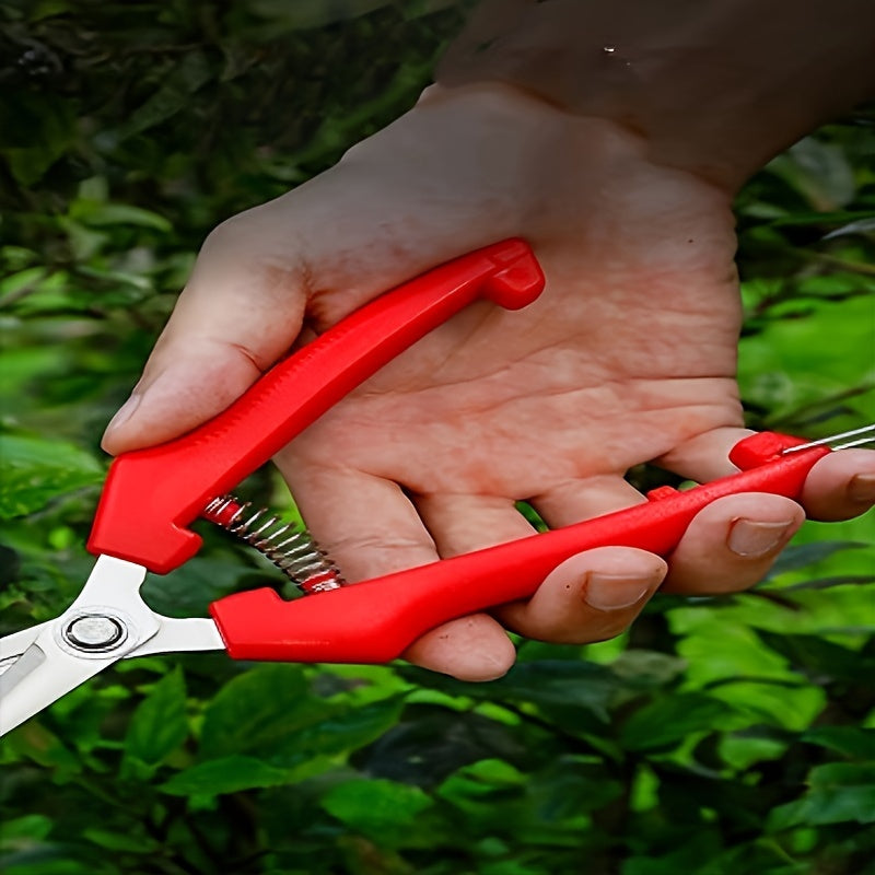 1pc Tijeras de Jardín de Acero Inoxidable Ergonómicas Premium - Corte Sin Esfuerzo, No Requiere Batería, Estilo Clásico para Aficionados al Jardinería Doméstica