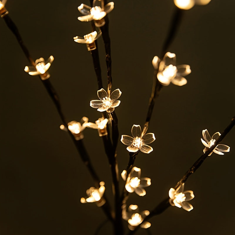 1 pza Luces de árbol de cerezo florecido, decoración para hogar, jardín y ciudad, bodas, cumpleaños, Navidad, festivales, fiestas, interiores y exteriores, luz blanca cálida