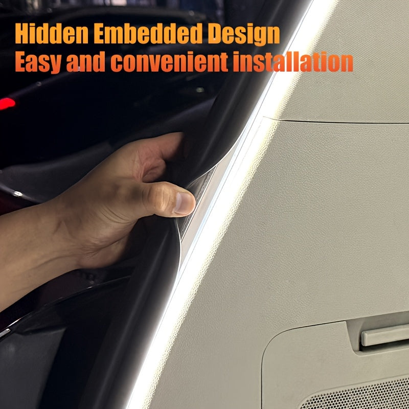 Luz LED automática con sensor para maletero, decoración interior de autos modelo escaneo ambiental
