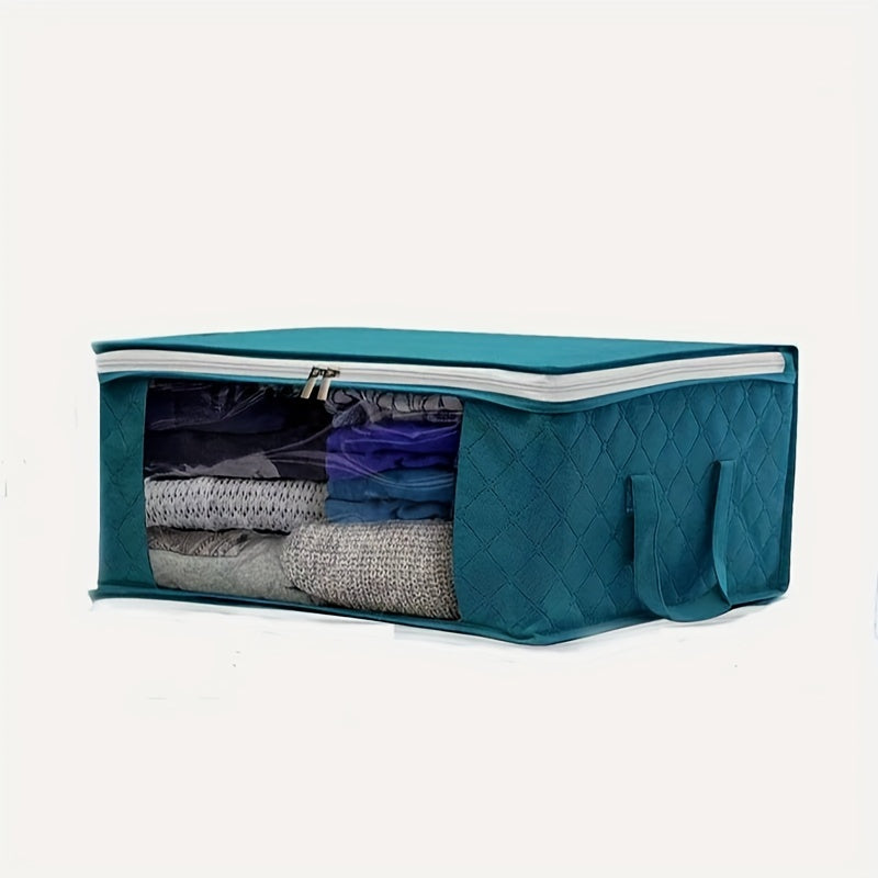 1 pieza Bolsas de Almacenamiento Impermeables y Reutilizables con Cierre de Cremallera - Organizador Duradero de Polipropileno para Ropa, Ropa de Cama, Mudanzas, Viajes y Organización del Hogar, Organizador de Ropa, Almacenamiento Debajo de la Cama
