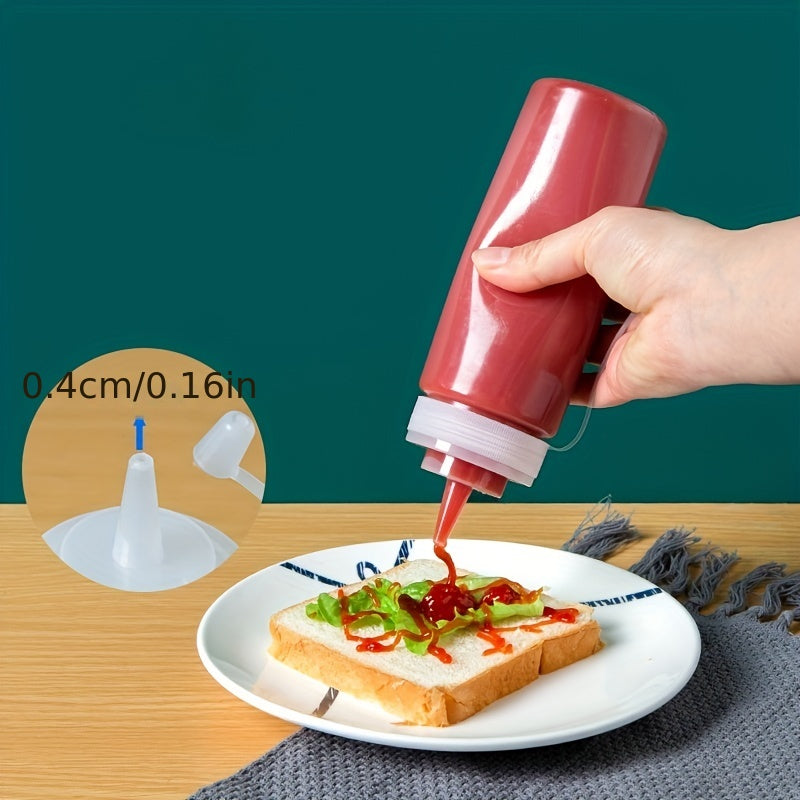 Juego de Botellas de Salsa para Ensalada de Tomate con Boquilla de Plástico Transparente y Pote de Aceite Comercial para Salsa de Condimento